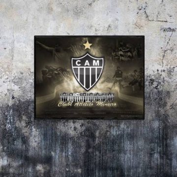 Quadro Clube Atlético MG Escudo Projetado - Quadros Online