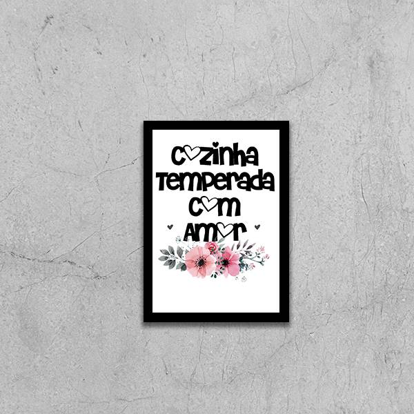 Quadro Cozinha Temperada Com Amor