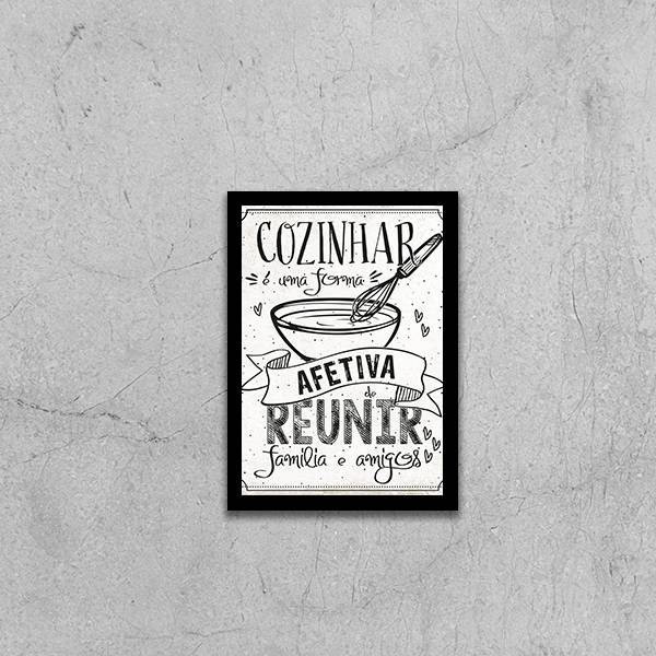 Quadro Cozinhar e Reunir Família e Amigos
