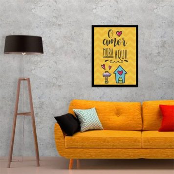 Quadro O Amor Mora Aqui - Imagem 2