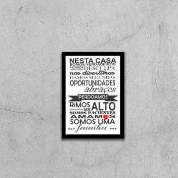 Quadro Frases Sobre Família