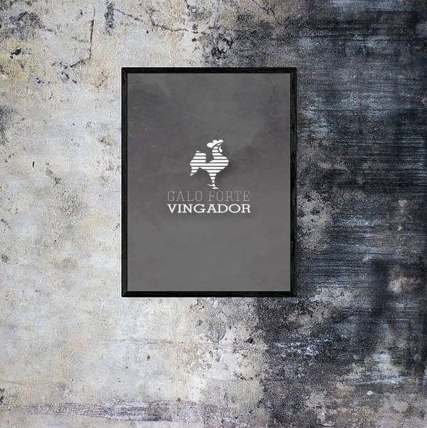 Quadro Galo Volpi Fundo Cinza