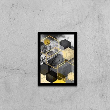 Quadro Geométrico Hexágonos