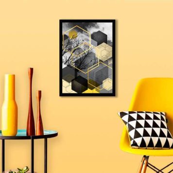 Quadro Geométrico Hexágonos - Imagem 2