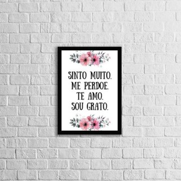 Quadro Ho’Oponopono Te Amo, Sou Grato