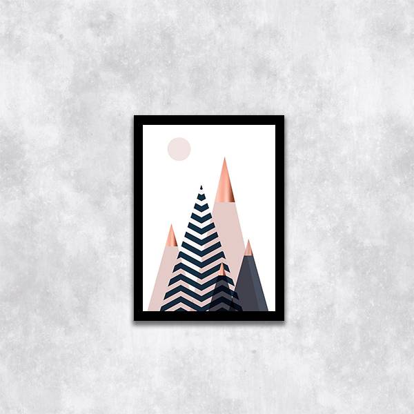 Quadro Montanhas Geométricas