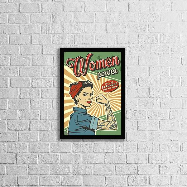 Quadro Retrô Woman Power