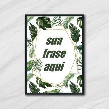 Quadro Personalizado Fundo Folhas