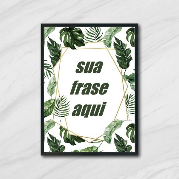 Quadro Personalizado Fundo Folhas