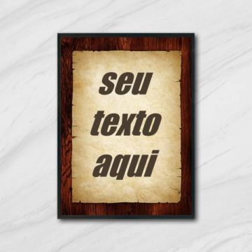 Quadro Personalizado Fundo Amadeirado