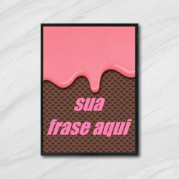 Quadro Personalizado Fundo Casquinha Sorvete
