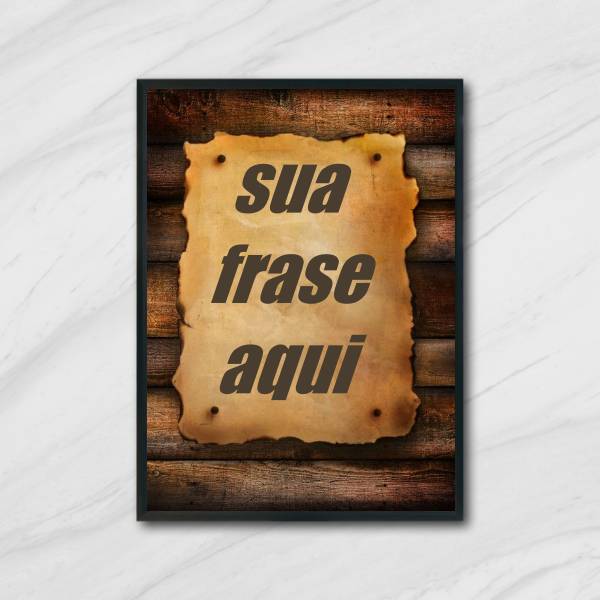 Quadro Personalizado Fundo Envelhecido