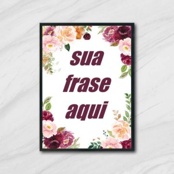 Quadro Personalizado Fundo Floral