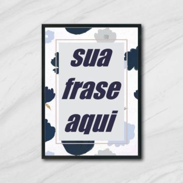 Quadro Personalizado Fundo Flores Azuis