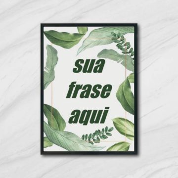 Quadro Personalizado Fundo Folhagens