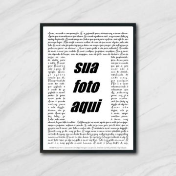 Quadro Personalizado Fundo Frases Amor