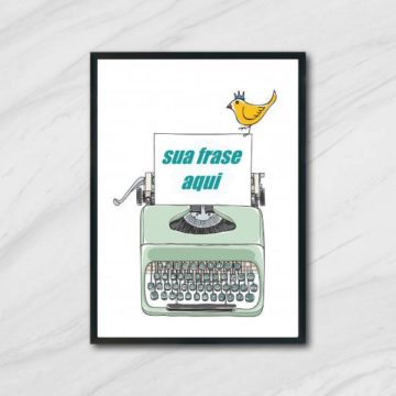 Quadro Personalizado Máquina de Escrever