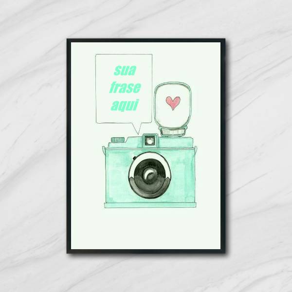 Quadro Personalizado Máquina Fotográfica