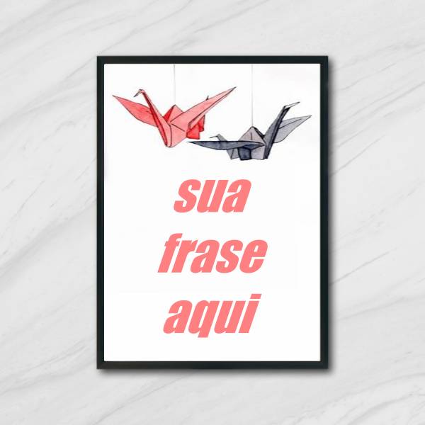 Quadro Personalizado Origami