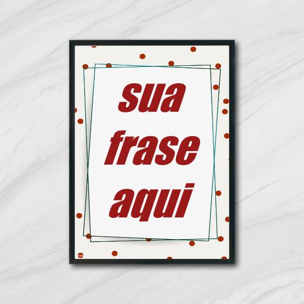Quadro Personalizado Poá Vermelho