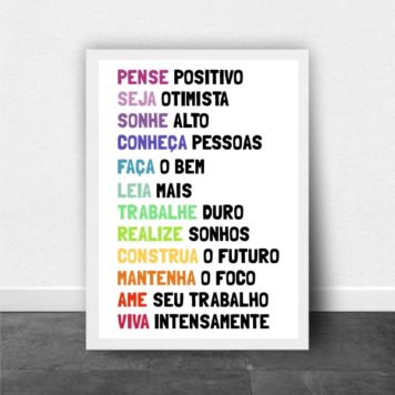 quadro pensamento positivo