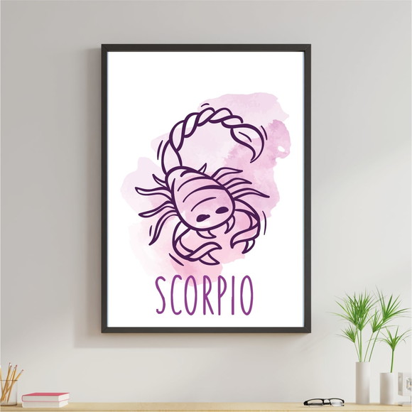 Quadro Decorativo com imagem sobre signo de Escorpião