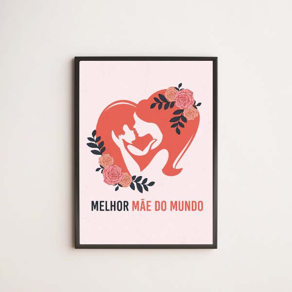 Quadro Ilustração Melhor Mãe