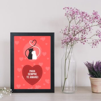 Quadro Gatinhos Para Sempre Te Amarei - Imagem 2