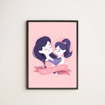 Quadro Desenho Feliz Dia Das Mães