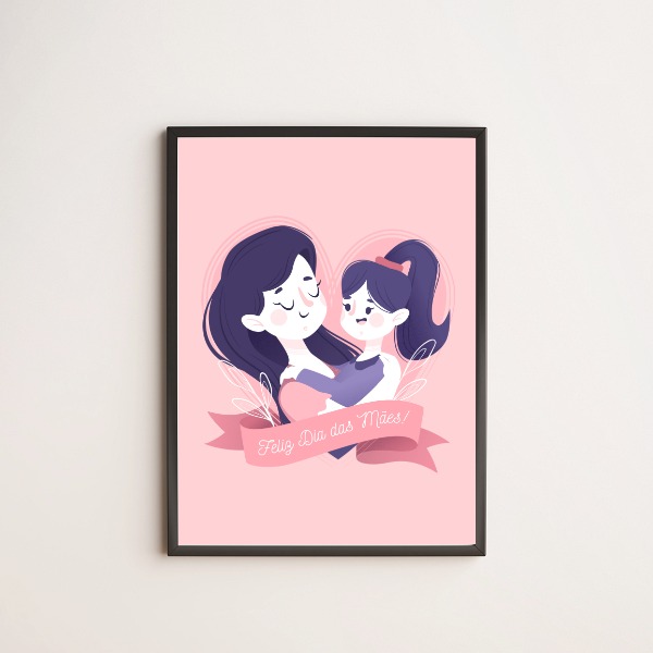 Quadro Desenho Feliz Dia Das Mães