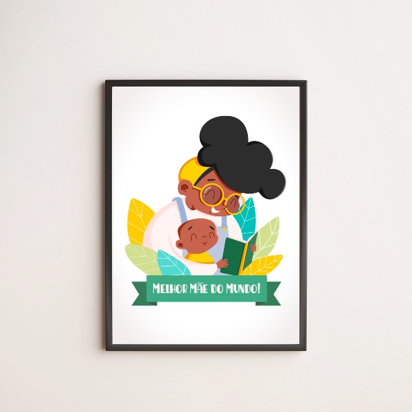 Quadro Decorativo Mãe Negra