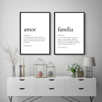 Kit 2 Quadros Definição Amor e Família - Image 2