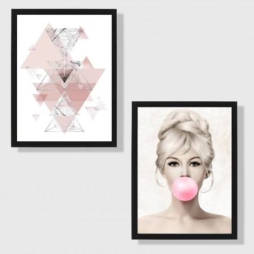 Kit 2 Quadros Decorativos Brigitte Bardot
