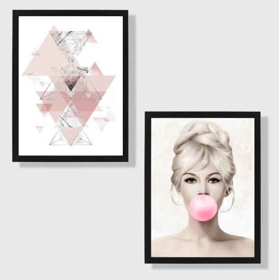 Kit 2 Quadros Decorativos Brigitte Bardot