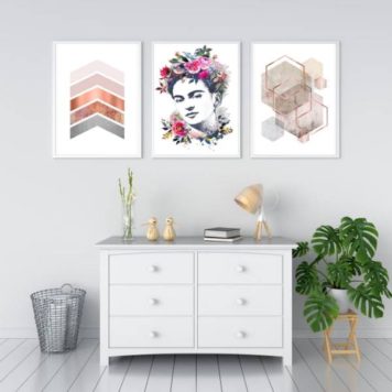 Kit 3 Quadros Decorativos Geométricos Frida - Image 2