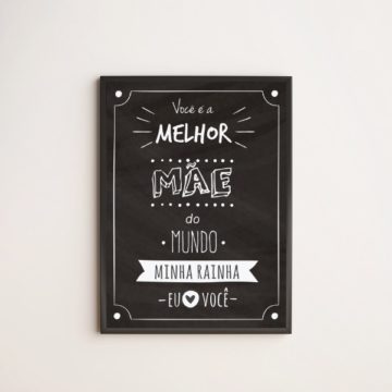 Quadro Decorativo Melhor Mãe do Mundo