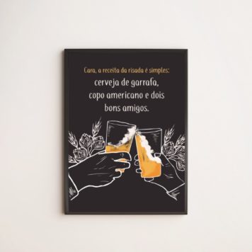 Quadro Decorativo A Receita da Risada