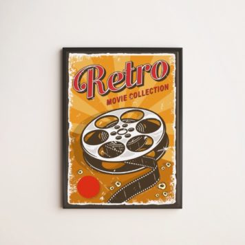 Quadro Decorativo Retrô Rolo de Filme
