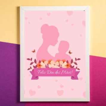 Quadro Silhueta Feliz Dia Das Mães - Image 2