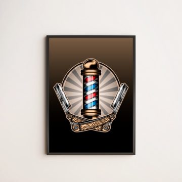 Quadro Decorativo Símbolo Barber Shop