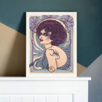 Quadro Vintage Signo Escorpião - Image 2