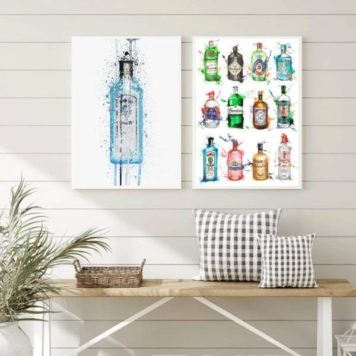 Kit 2 Quadros Decorativos Garrafas de Gin - Image 2