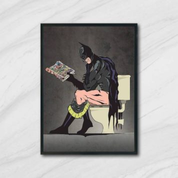 Quadro Decorativo Batman No Banheiro - Quadros Online