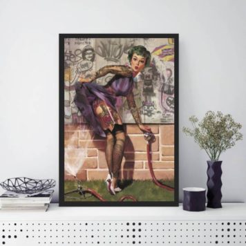 quadro decorativo pin up jardim