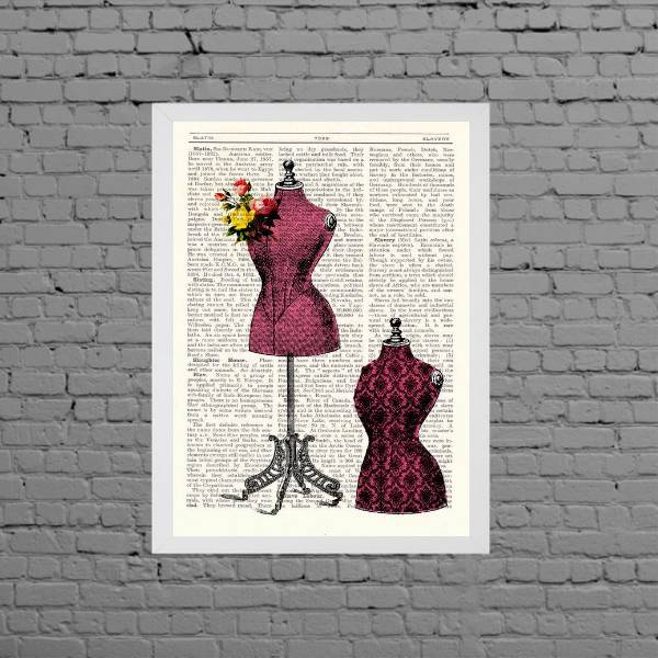 Quadro Manequins Atelier De Costura