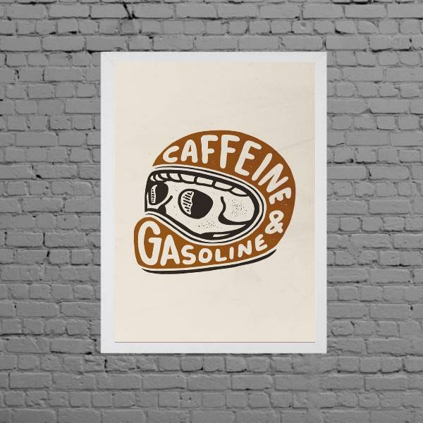 Quadro Capacete Gasoline E Caffeine