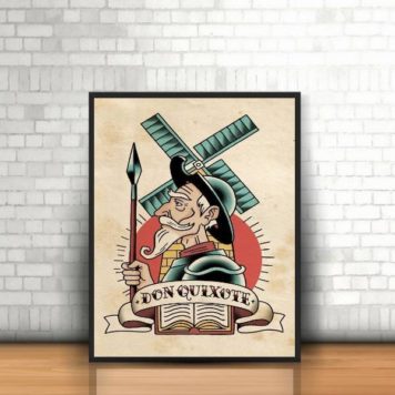 Quadro Decorativo Dom Quixote Pop