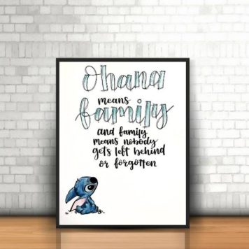 Quadro Decorativo Ohana Means Family