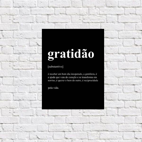 Placa Decorativa Gratidão Significado