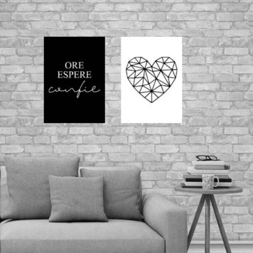 Kit 2 Placas Decorativas Ore Espere Confie